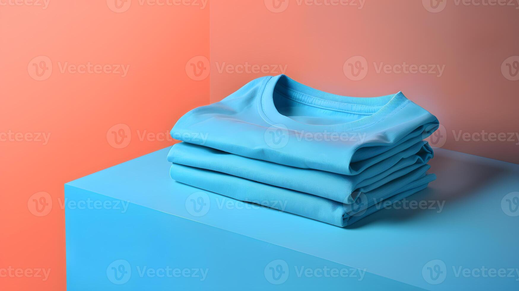 Blue design and branding shirt mockup , photo