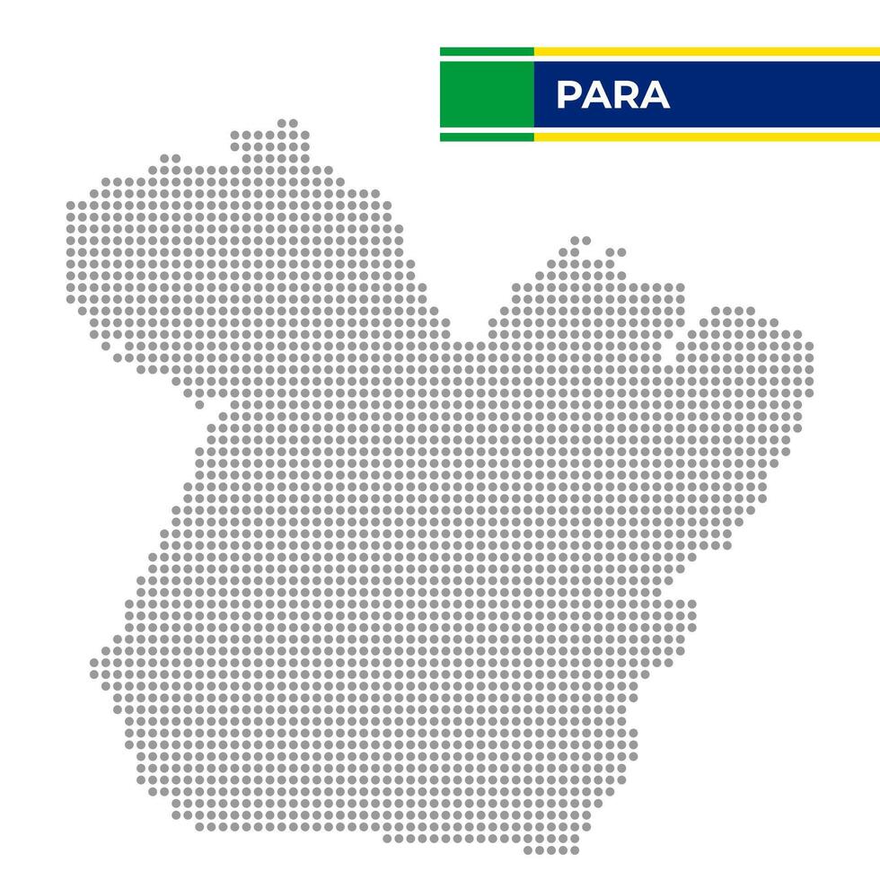 punteado mapa de el estado de paraca en Brasil vector