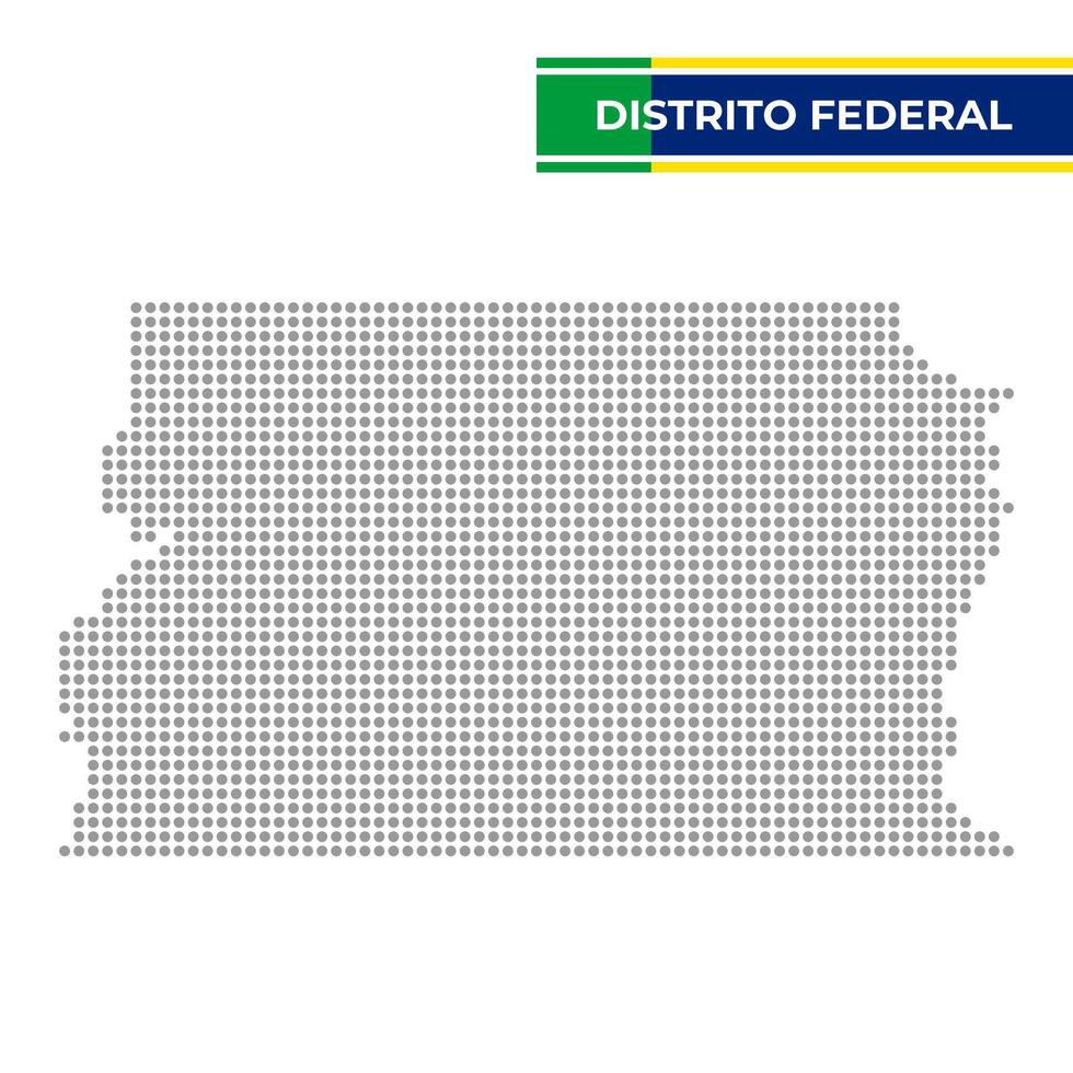 Dotted map of Distrito Federal in Brazil vector