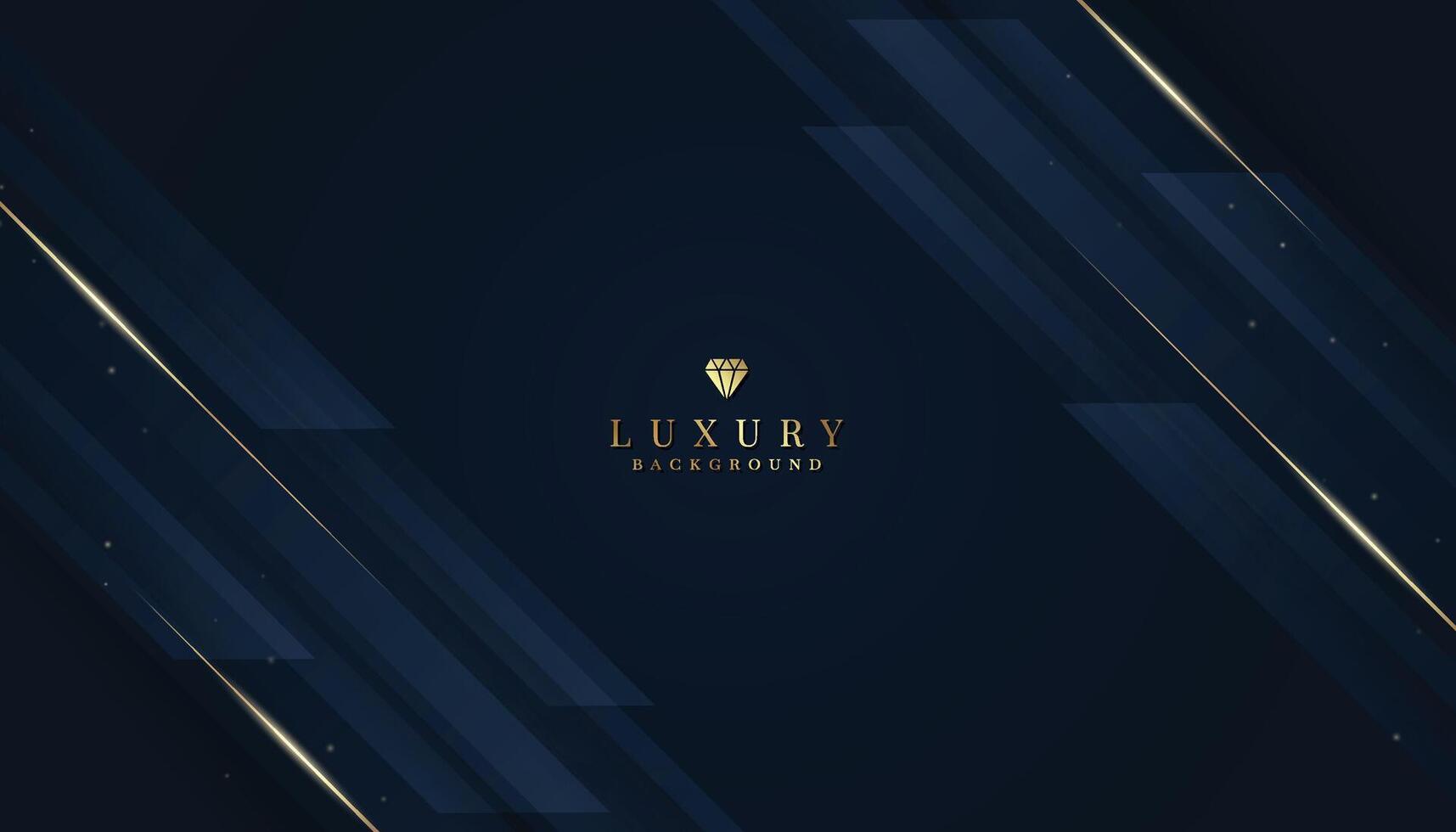Luxurious dark blue background with sparkling gold and glitter. modern elegant abstract background vector