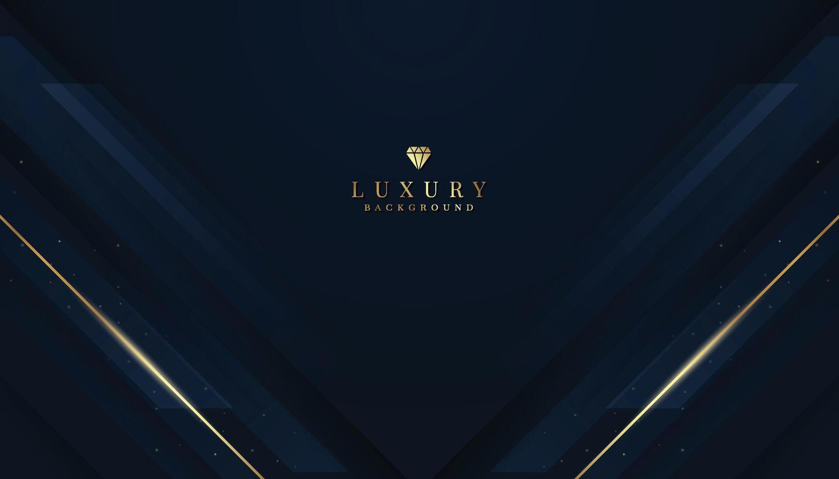 Luxurious dark blue background with sparkling gold and glitter. modern elegant abstract background vector