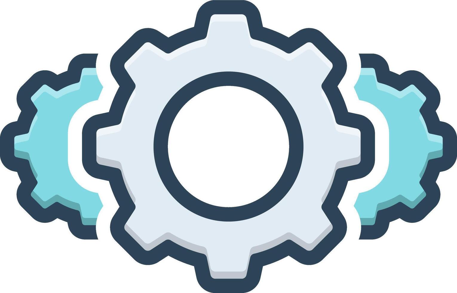 Color icon for gear vector