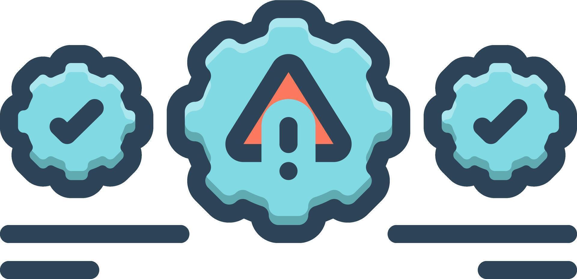 Color icon for identifying errors vector
