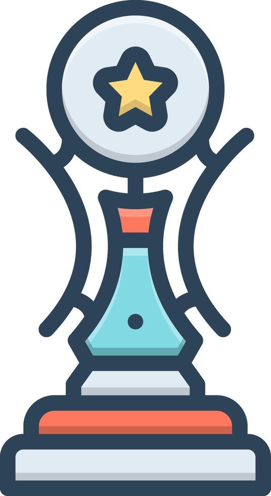 Color icon for trophy vector