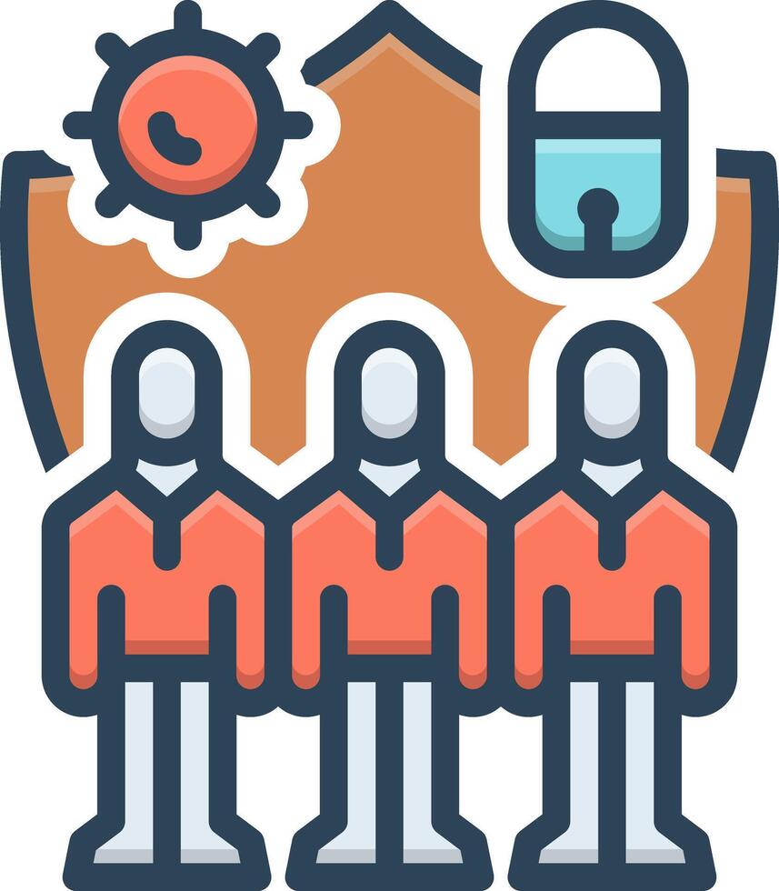 Color icon for social security vector