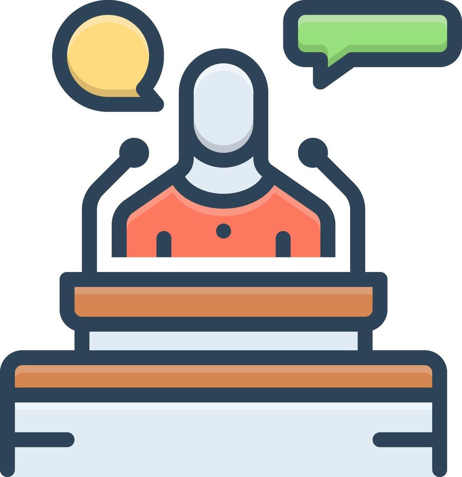Color icon for speech vector