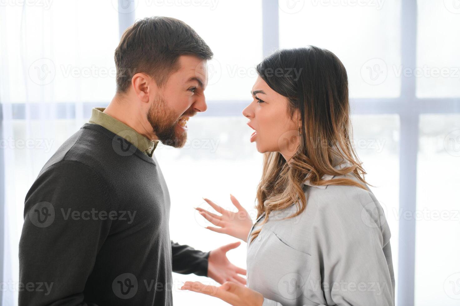 quarrel between husband and wife photo