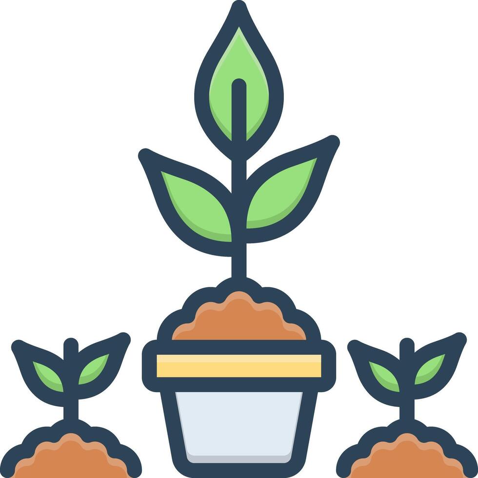 Color icon for gardening vector