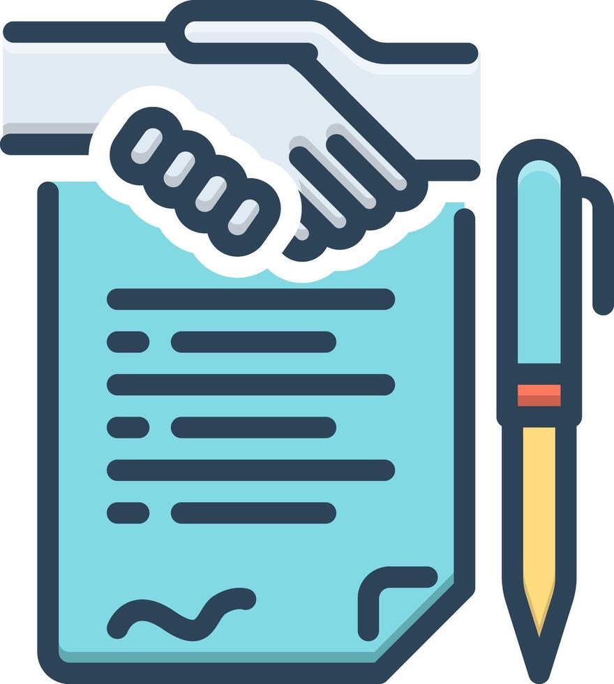 Color icon for agreement vector