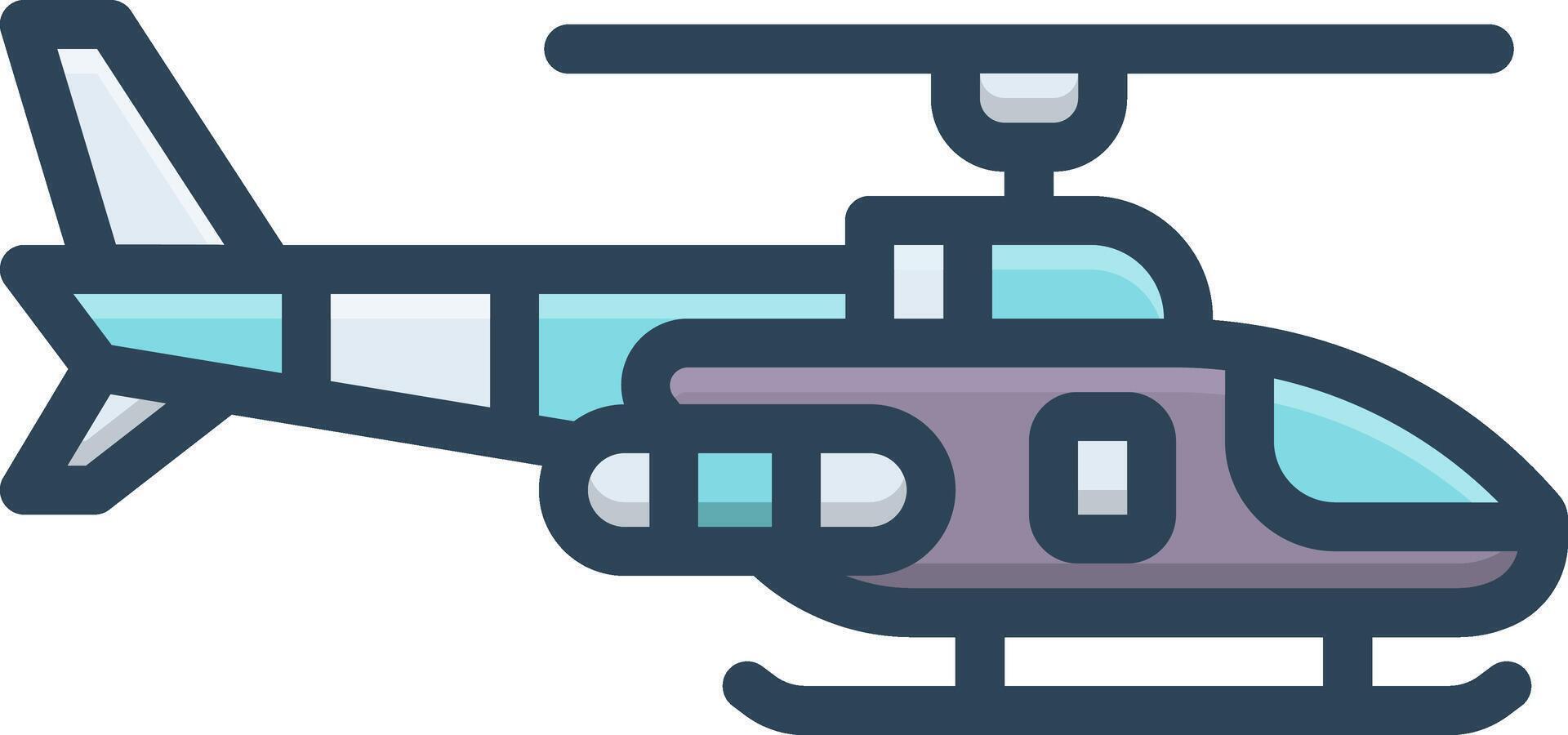 color icono para helicóptero vector