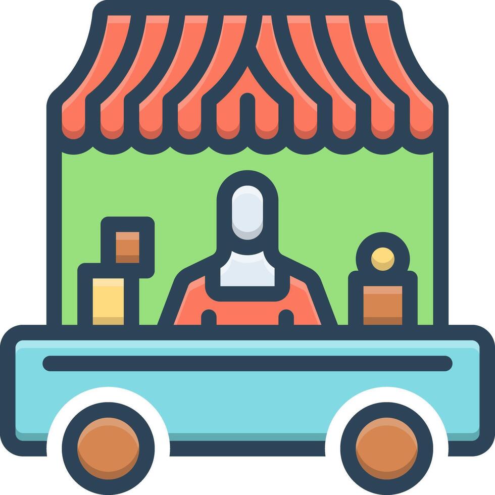 Color icon for seller vector