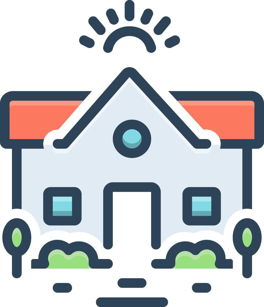 Color icon for home vector