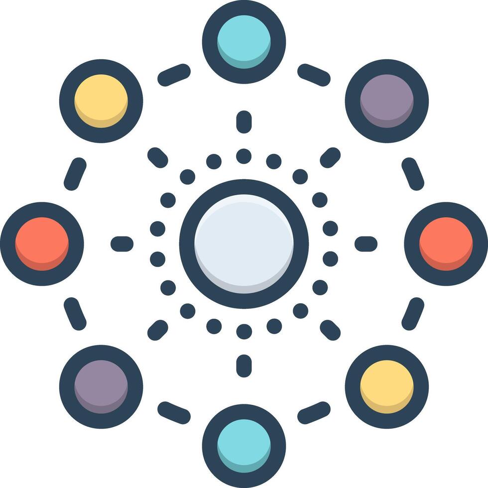 Color icon for collaboration vector
