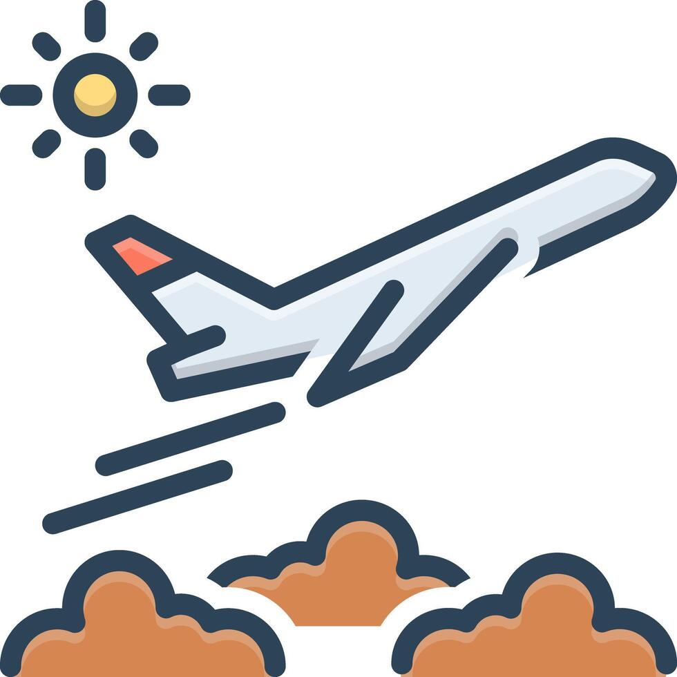 Color icon for flight vector