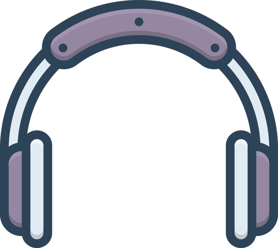 color icono para auriculares vector