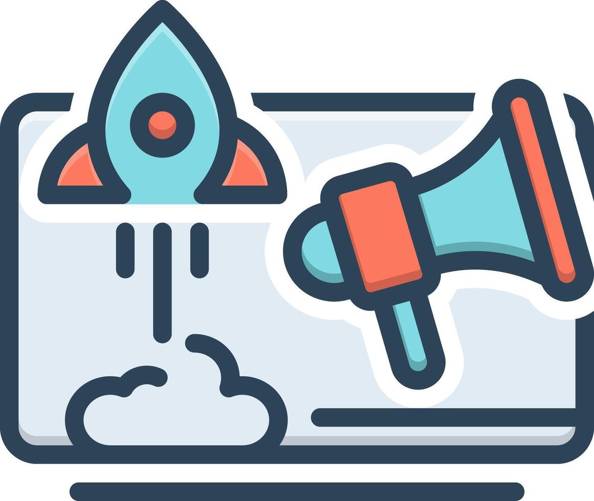 Color icon for campaign vector