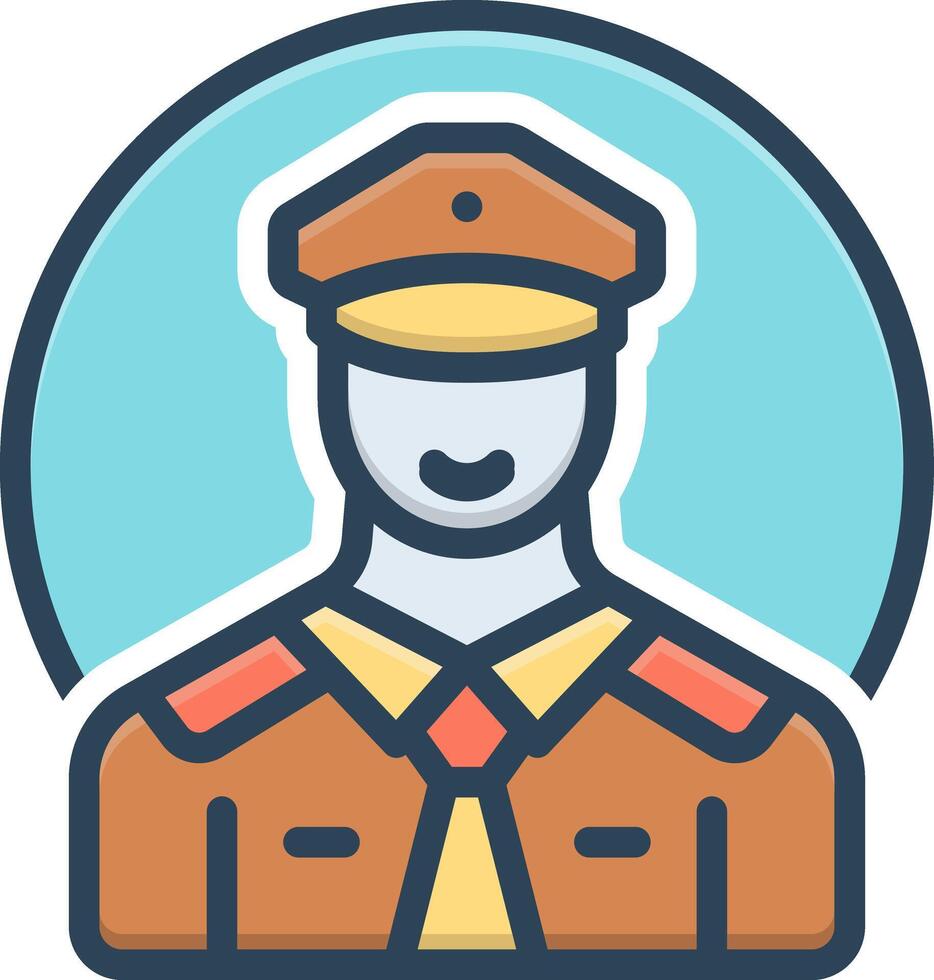 Color icon for pilot vector