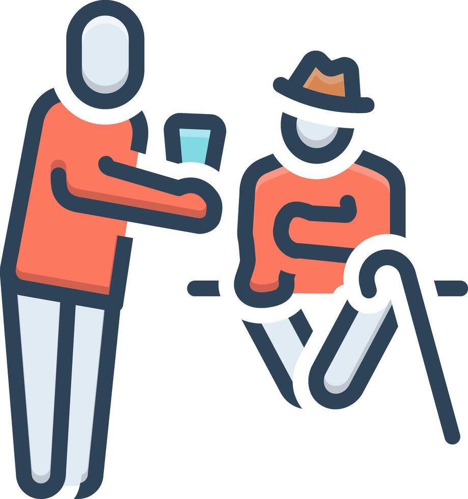 Color icon for help vector