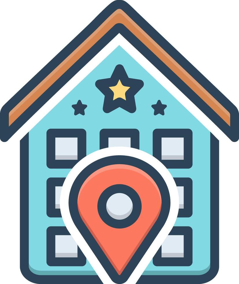 Color icon for venue vector