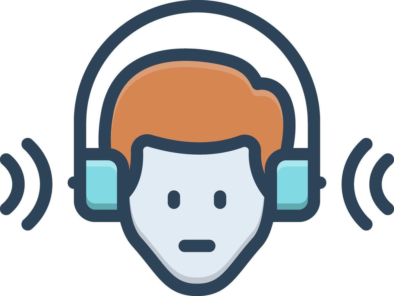 Color icon for listening vector