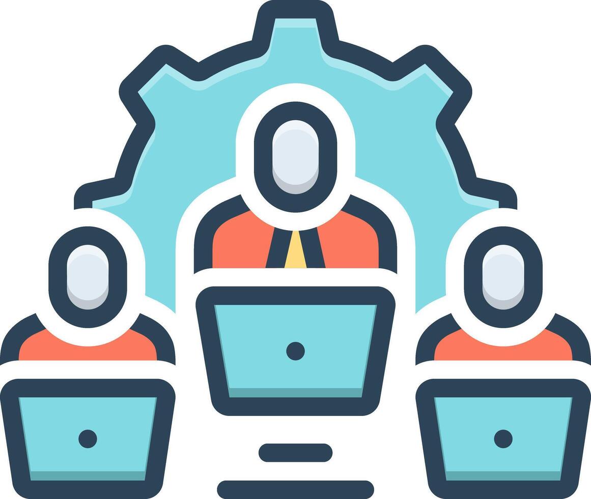 Color icon for management vector