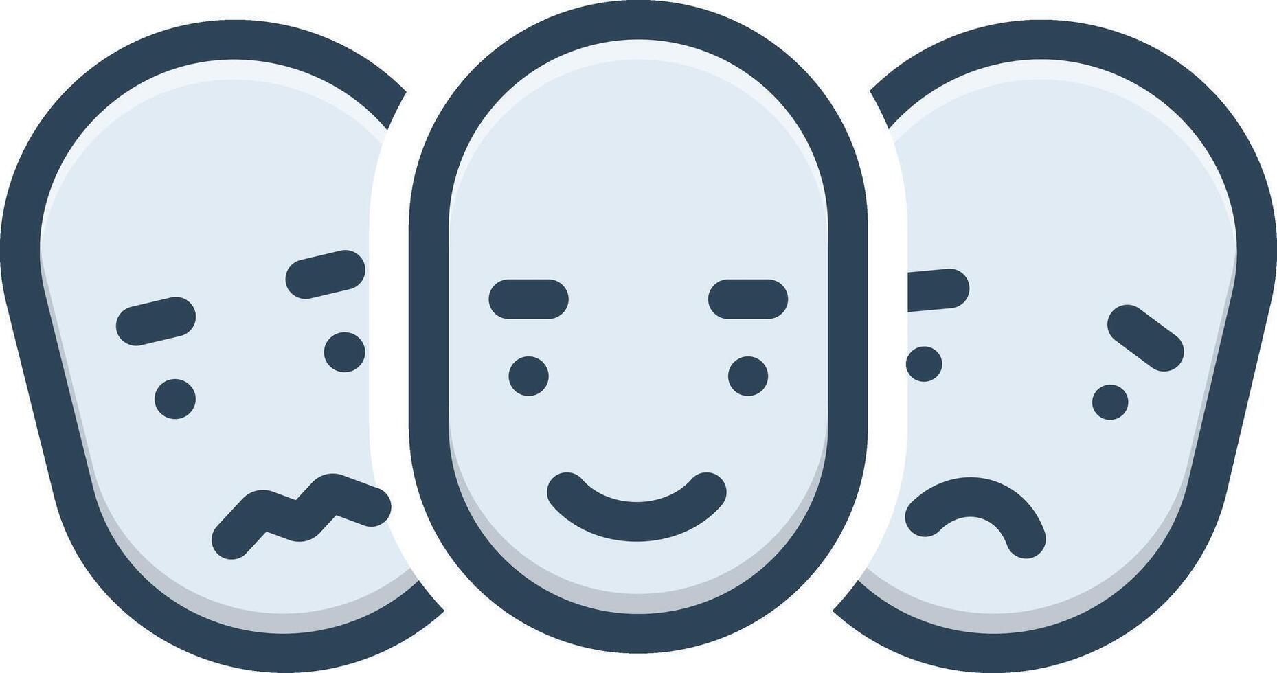 Color icon for multiple personality vector