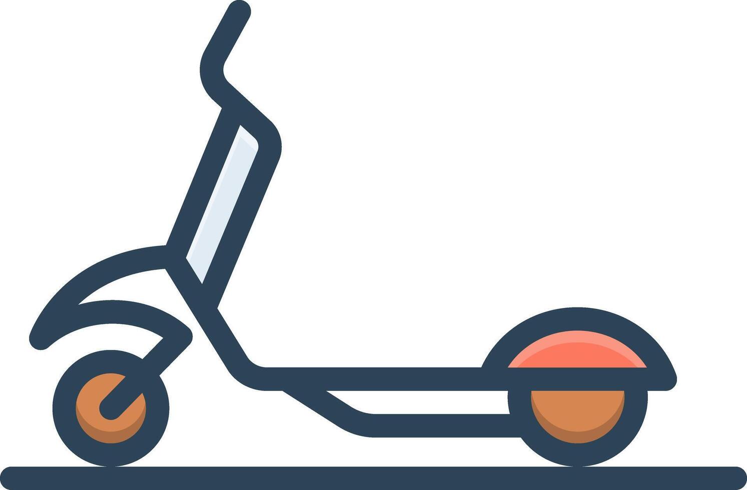 color icono para patada scooter vector