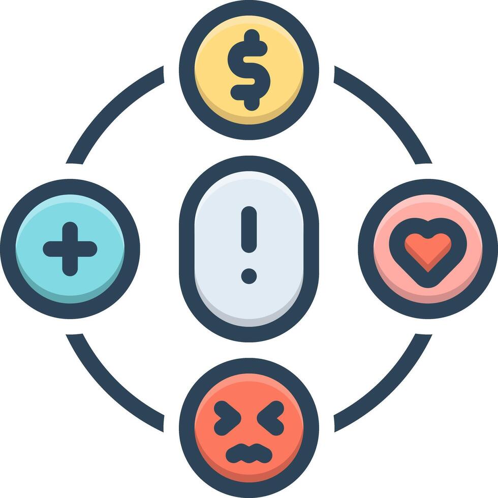 Color icon for contributing factor vector