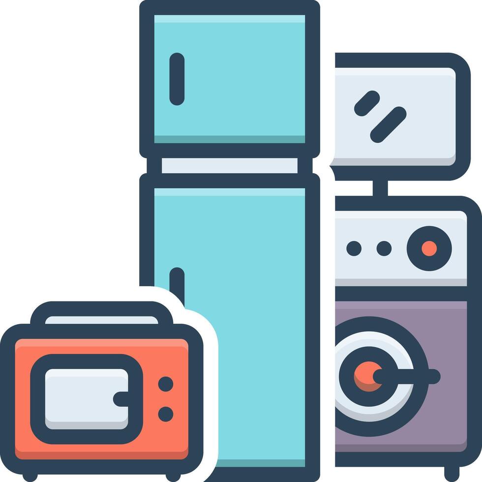 Color icon for electronic vector