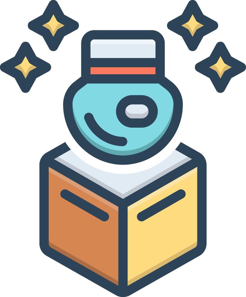 Color icon for product vector