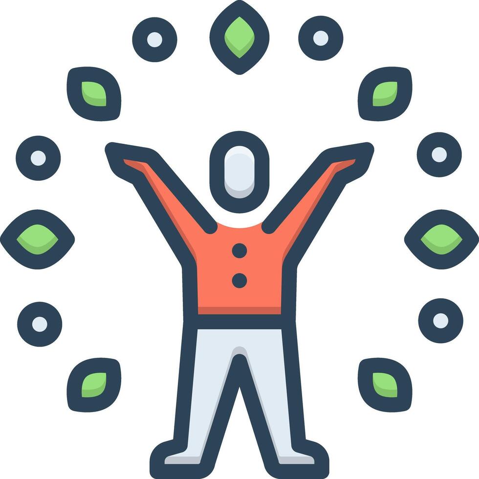 Color icon for wellness vector