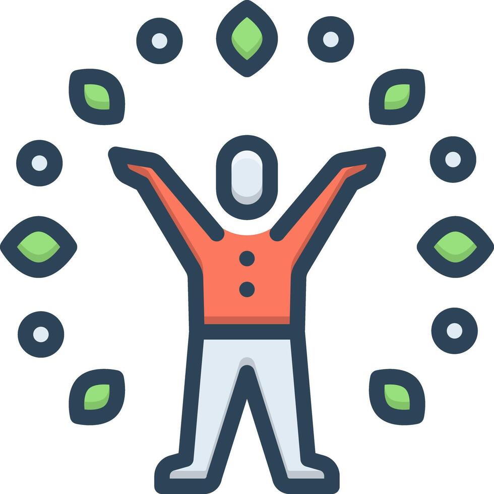 Color icon for wellness vector