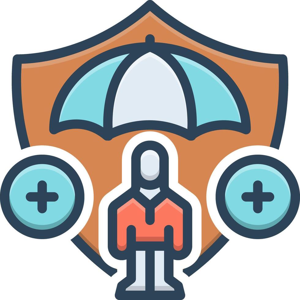 Color icon for life insurance vector