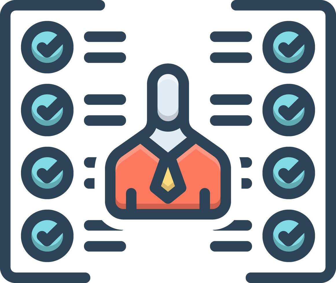 Color icon for responsibility vector