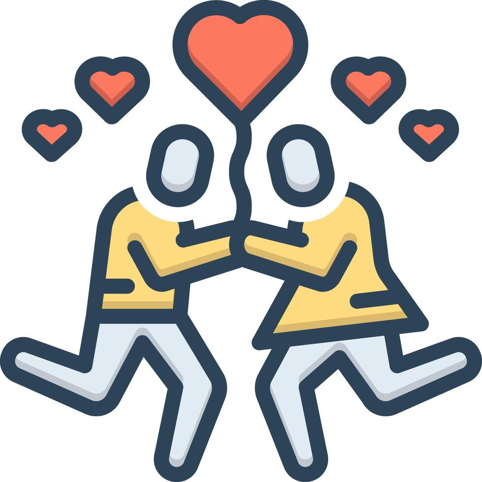 Color icon for love vector