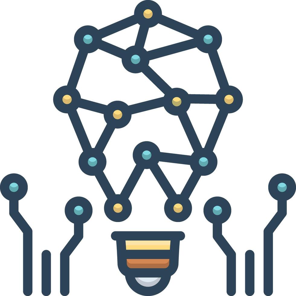 Color icon for innovation vector