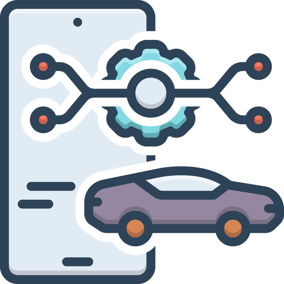 Color icon for mobility vector