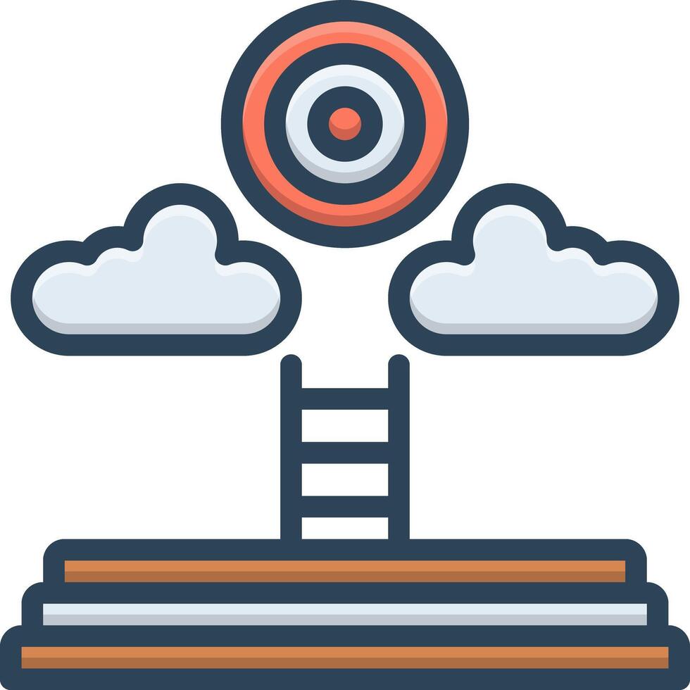 Color icon for goals vector