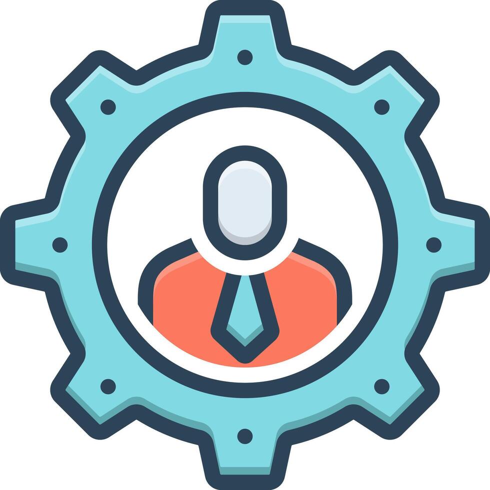 Color icon for user setting vector