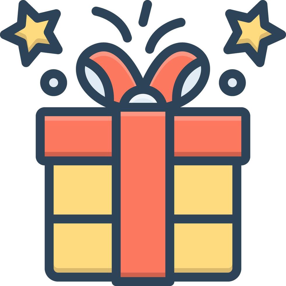 color icono para regalo vector