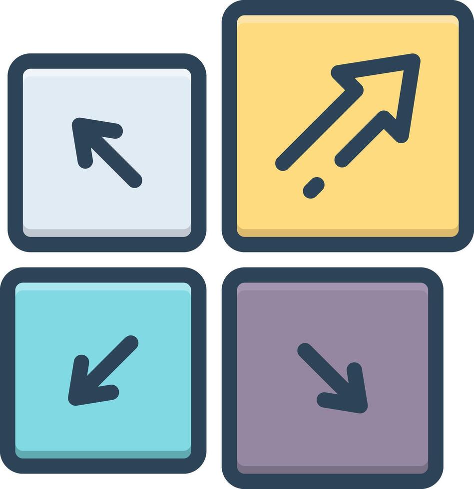 Color icon for direction vector