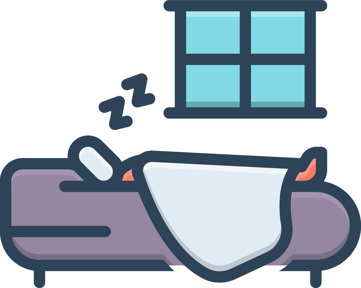 Color icon for good sleep vector