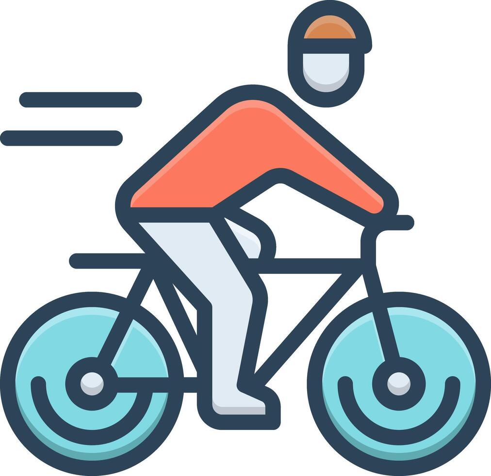 color icono para ciclismo vector