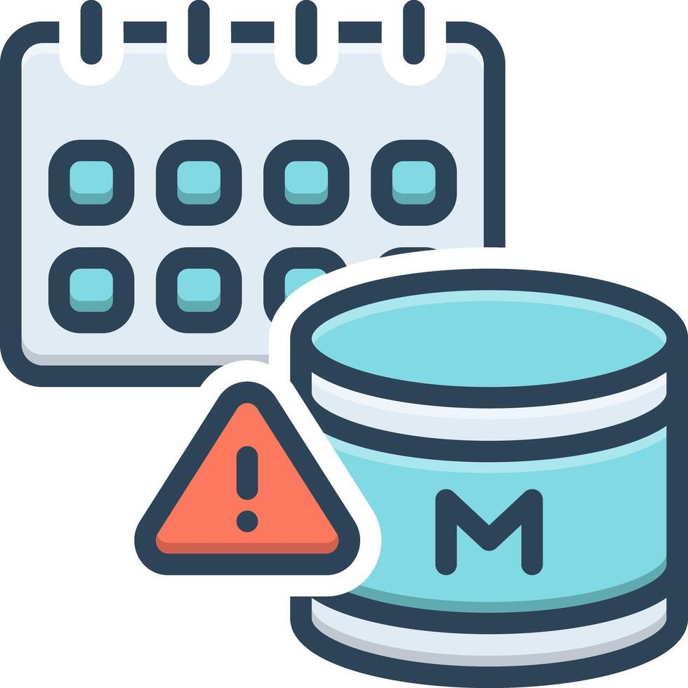 Color icon for expiry date vector