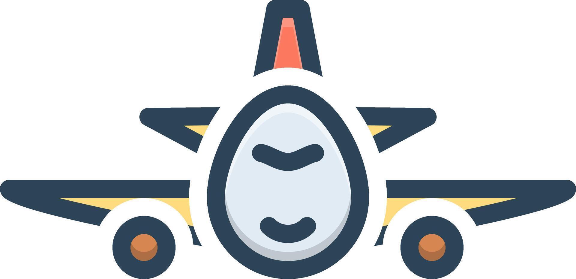 Color icon for plane vector