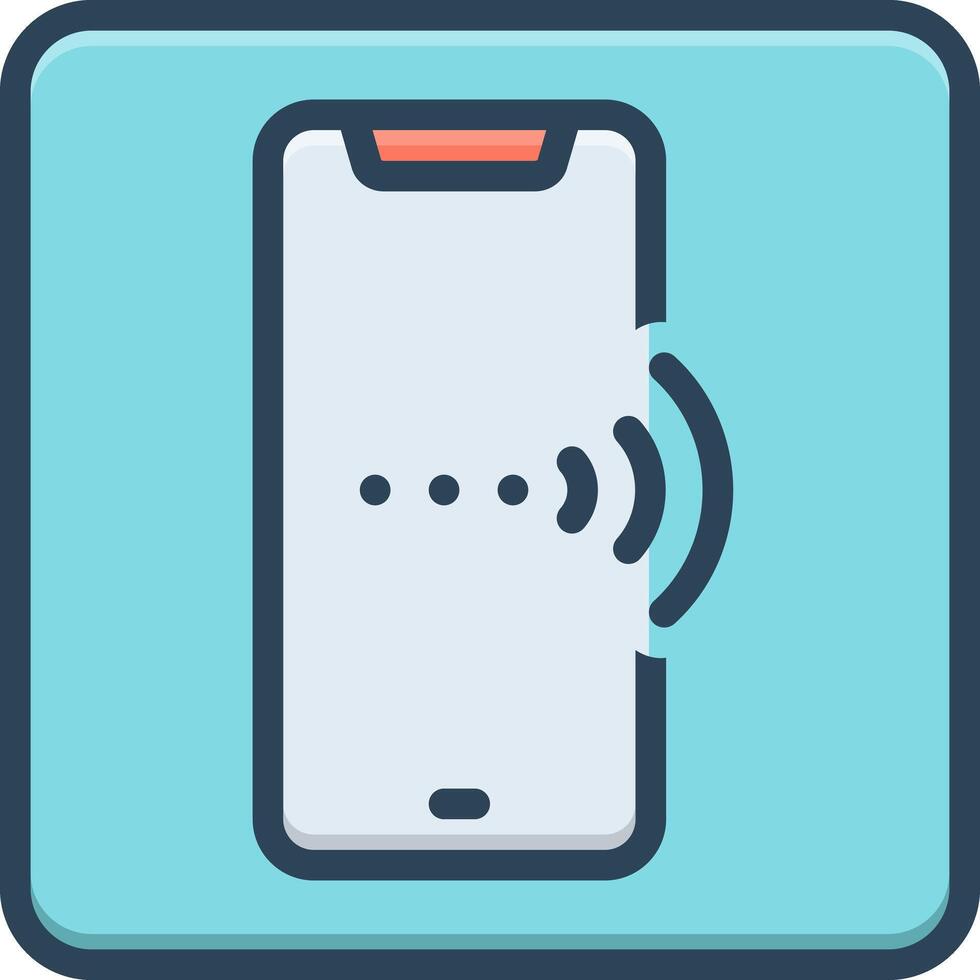 Color icon for call button vector