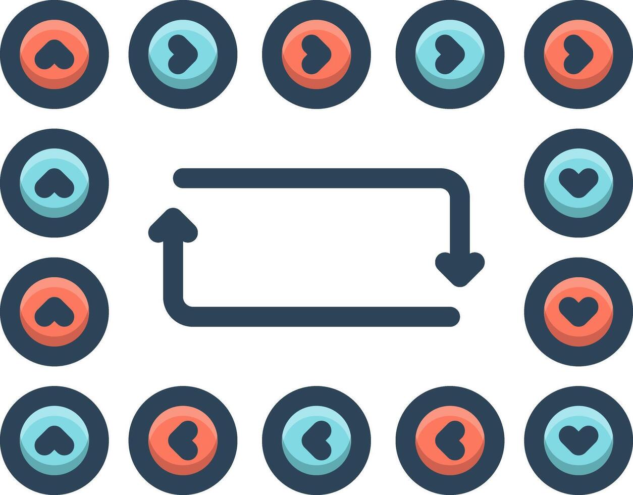 Color icon for repeated vector
