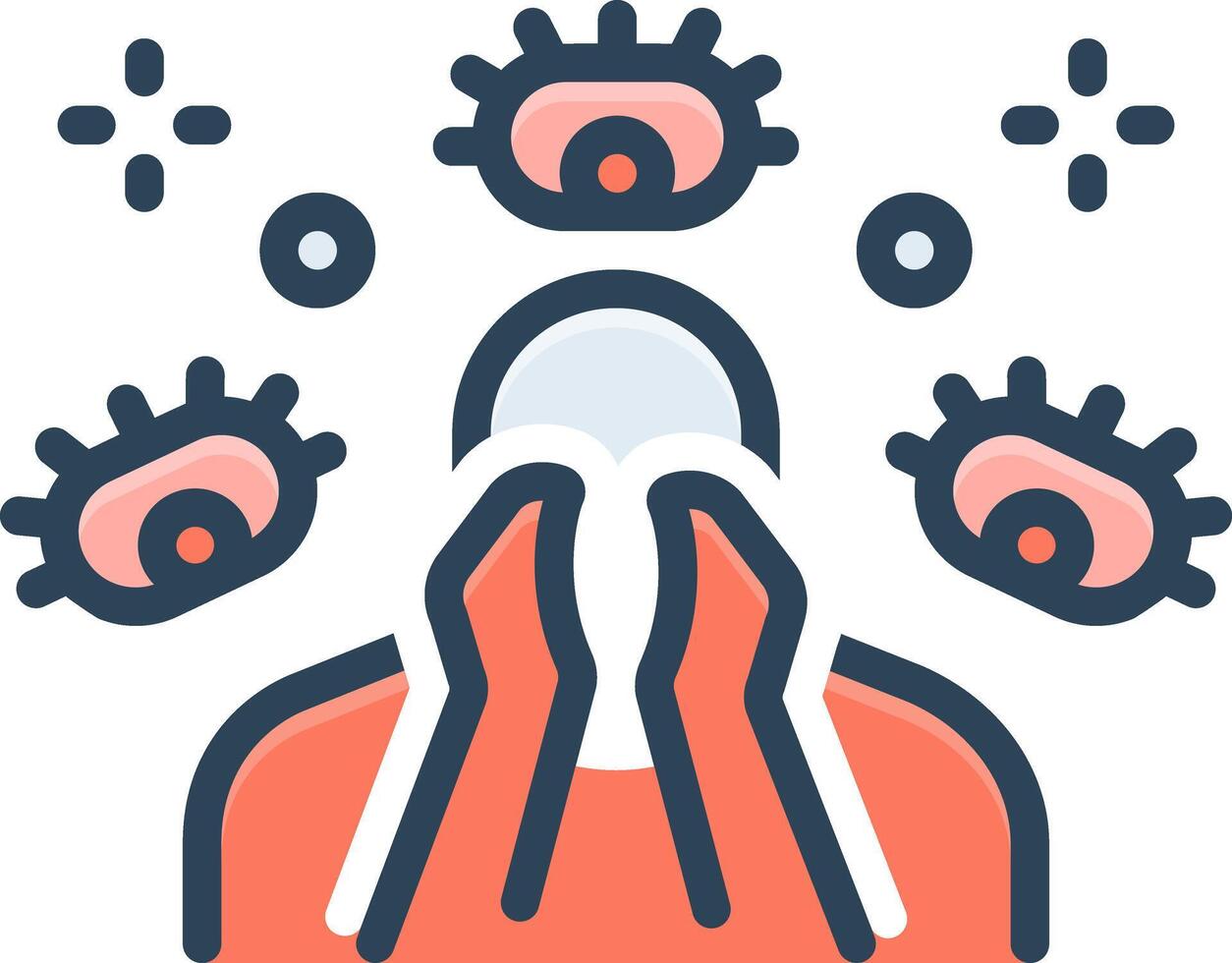Color icon for paranoia vector