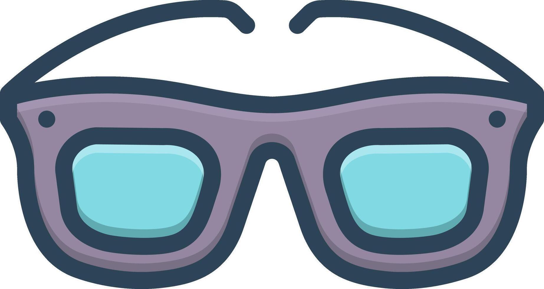 Color icon for glasses vector