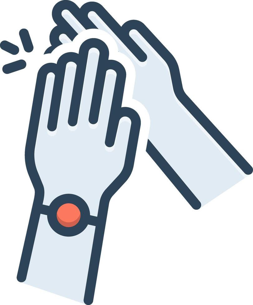 Color icon for acknowledge vector